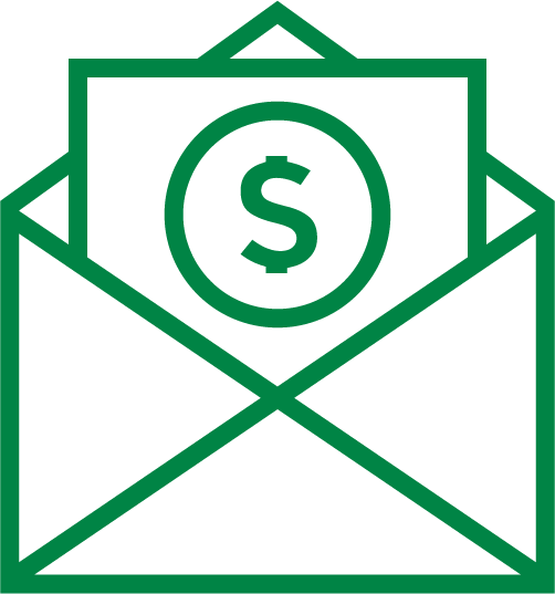 e-bill icon-invoice in envelope